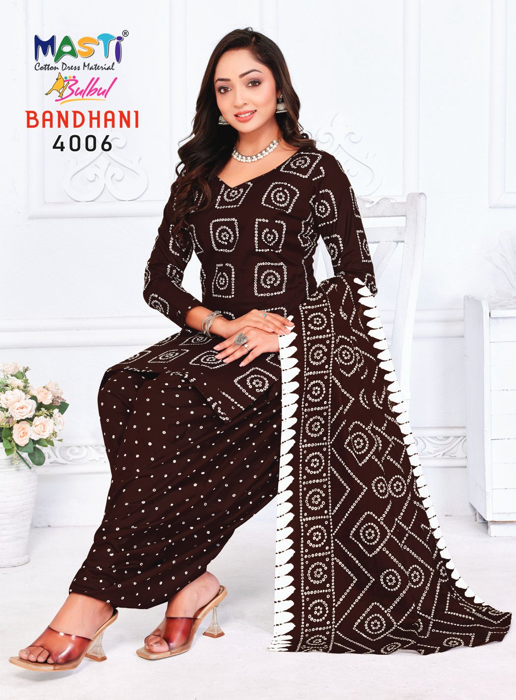 Masti Bulbul Bandhani Vol 04 Printed Bandhani Dress Material Collection